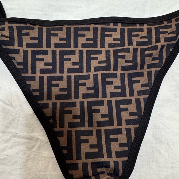 Fendi FF Brown Lycra two piece bikini - Picture 9 of 14